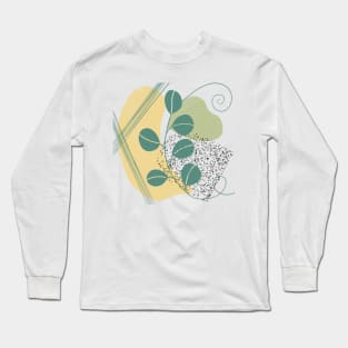 Botanical Nature Abstract Art Long Sleeve T-Shirt